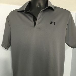 Under Armour Gray Polo Large Loose